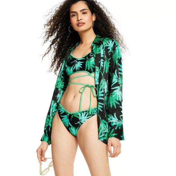 NWT Feathered Palm Print Long Sleeve Button Down Shirt - Fe Noel x Target - Picture 3 of 3